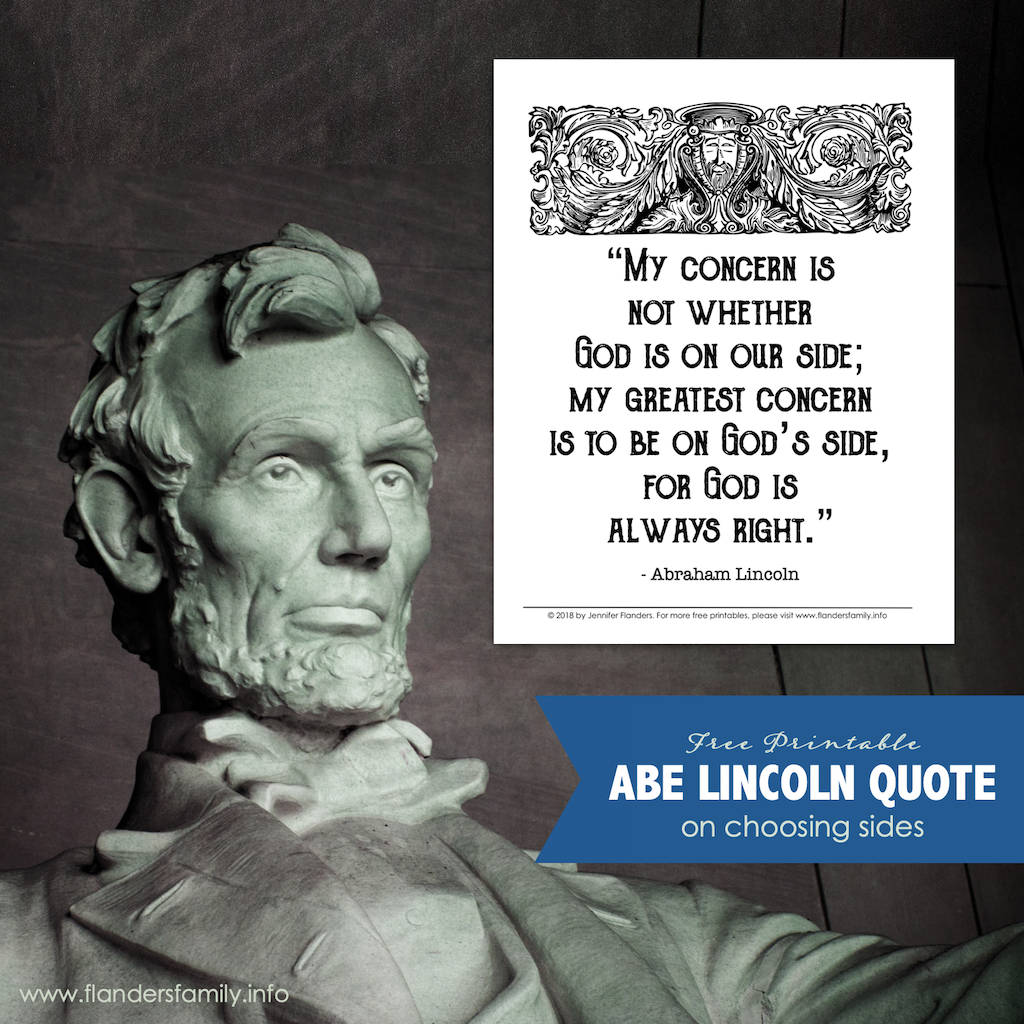 Abraham Lincoln on Choosing Sides