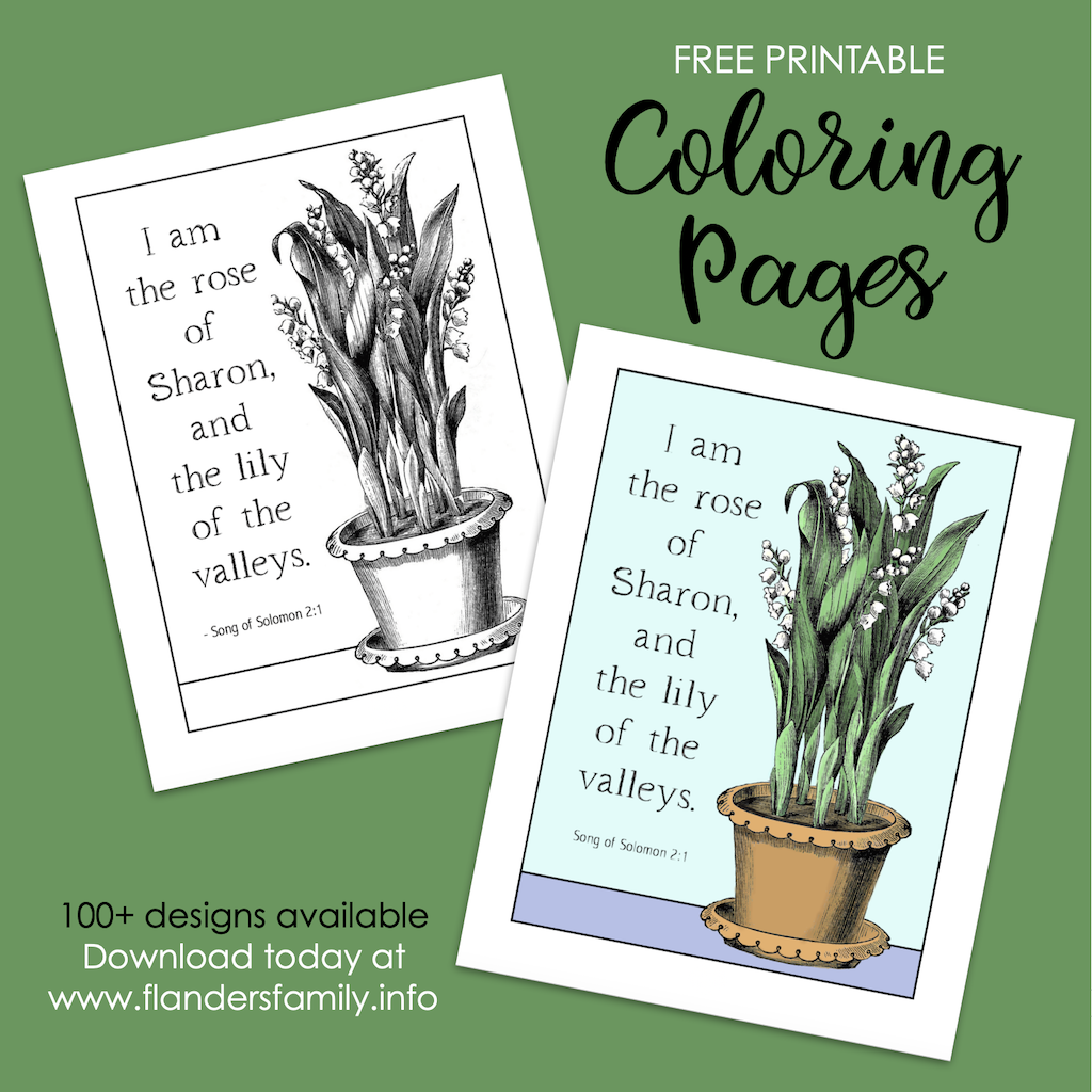 Lily of the Valley Coloring Page