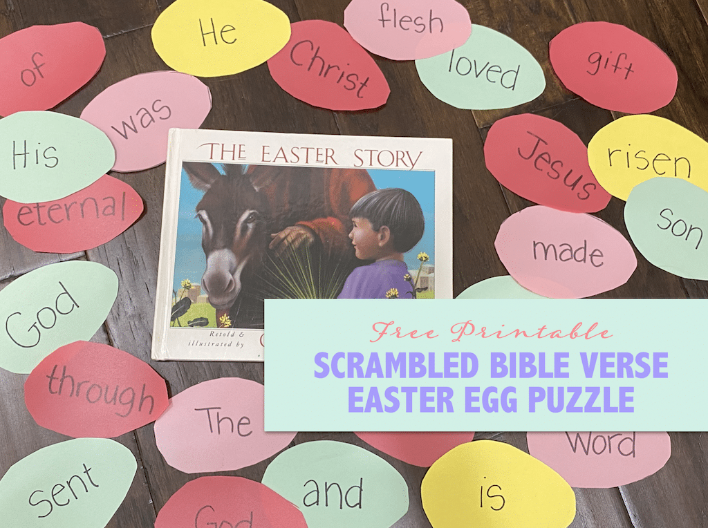 Scrambled Bible Verse Easter Egg Puzzles -