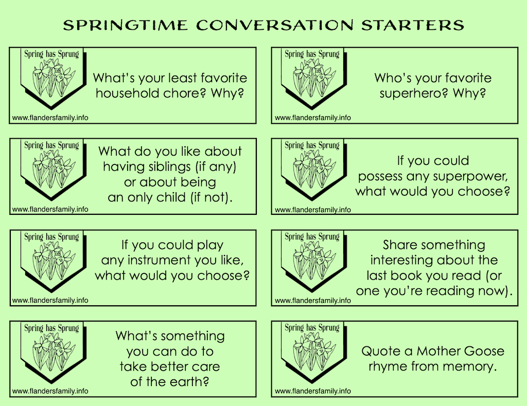 Springtime Conversation Starters 