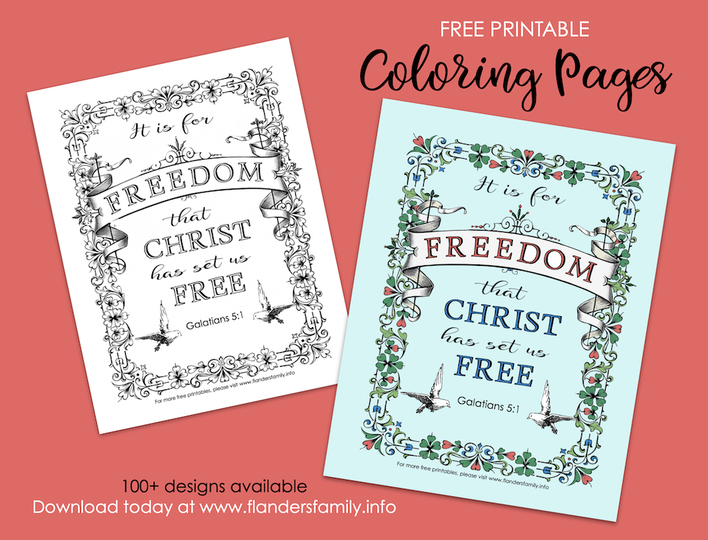 Christ Set Us Free Coloring Page 