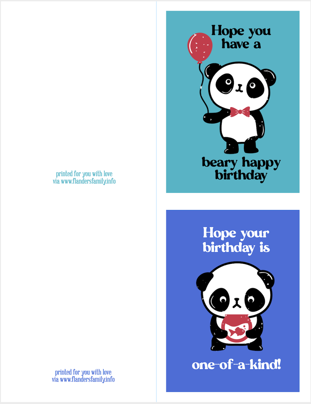 Free Printable Birthday Cards Flanders Family Homelife