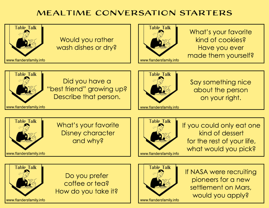 Free Printable Discussion Prompts for Families