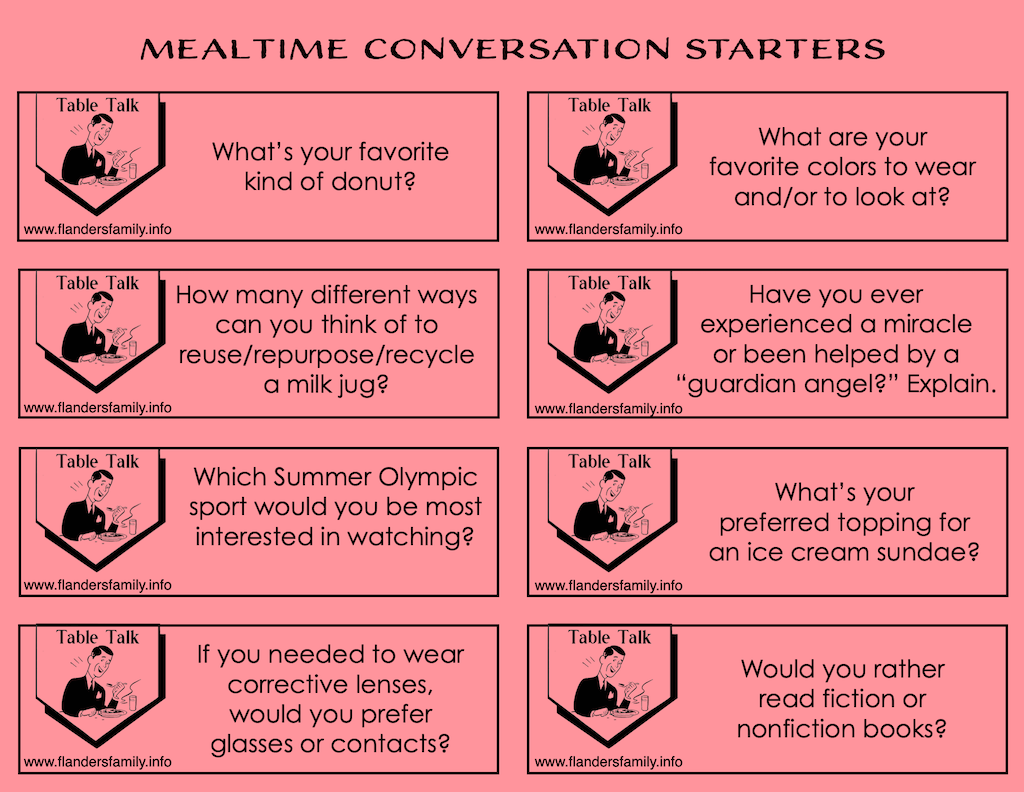 Free Printable Discussion Prompts for Families