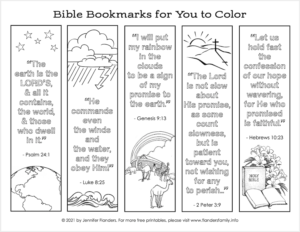 Color-Your-Own Bible Bookmarks
