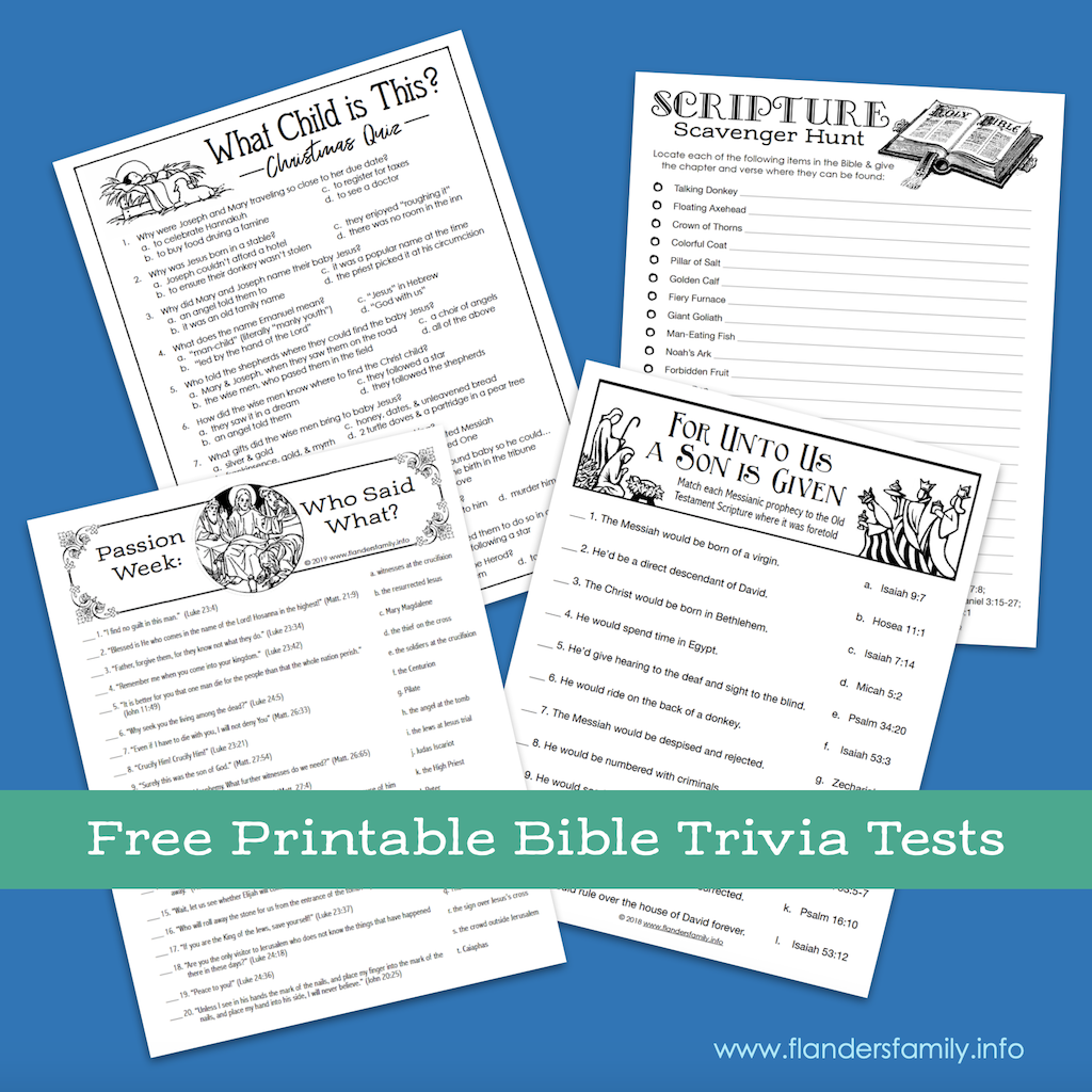 Bible Trivia Tests 