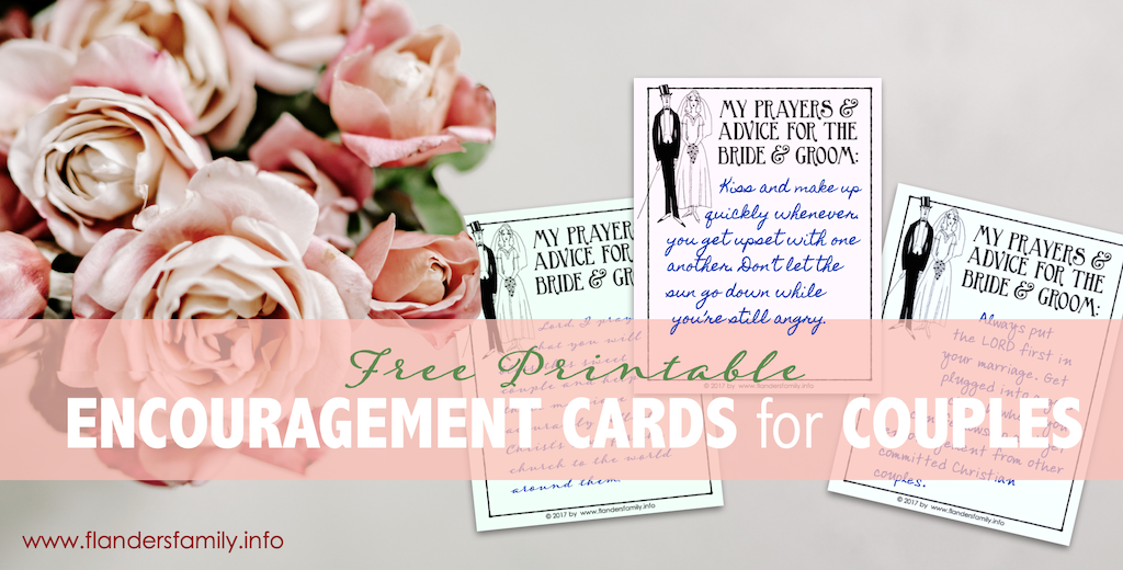 Free Printable Encouragement Cards for Couples