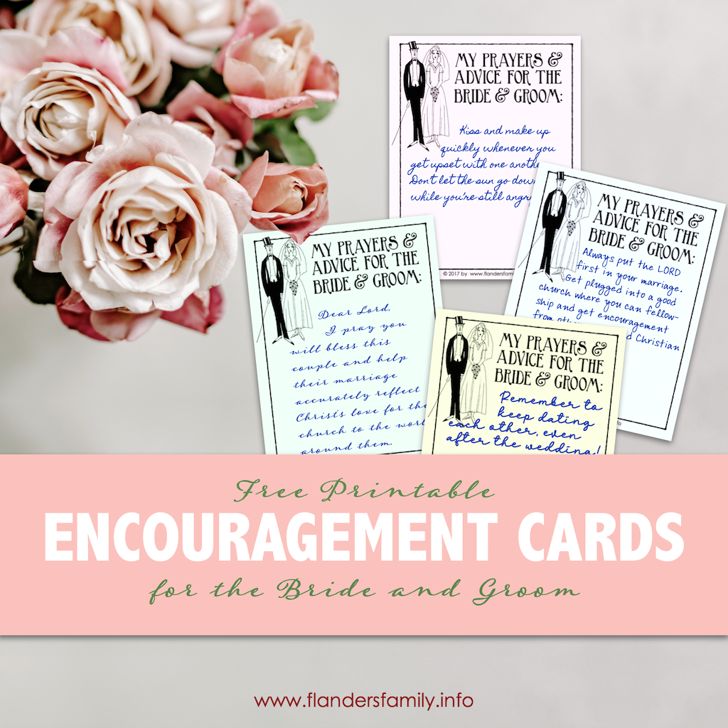 Free Printable Encouragement Cards for Couples