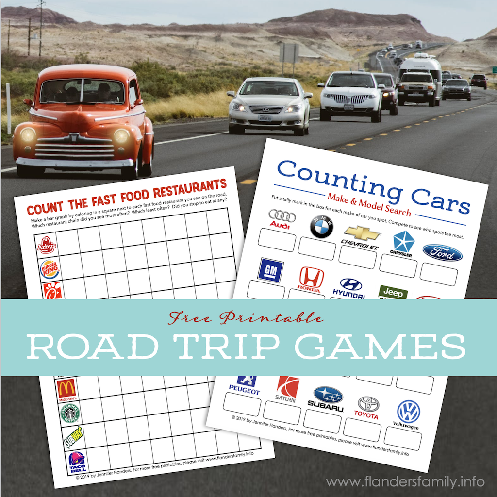 Free Printable Road Trip Games