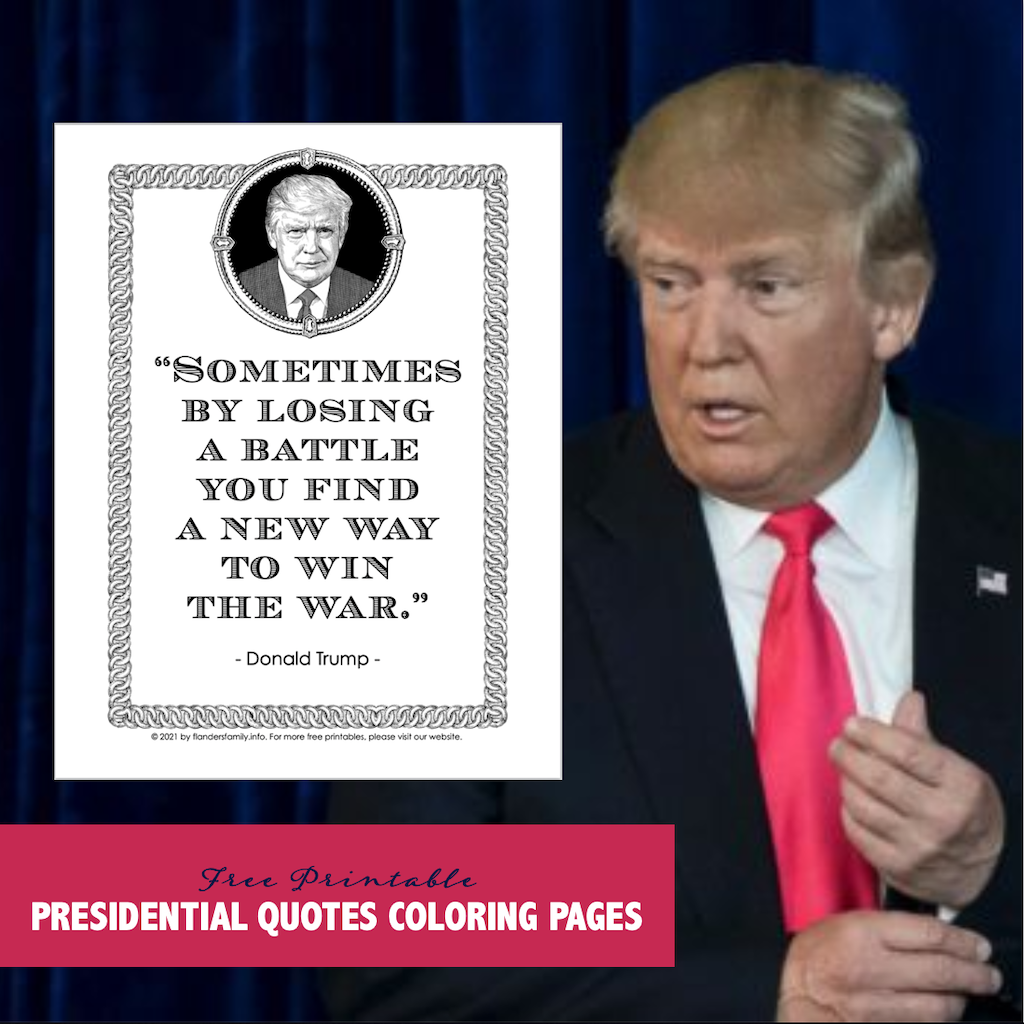 President Trump Quote Coloring Page