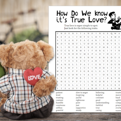 True Love Word Find Puzzle (Free Printable)