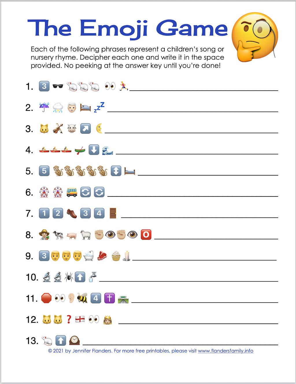 free printable emoji game flanders family homelife