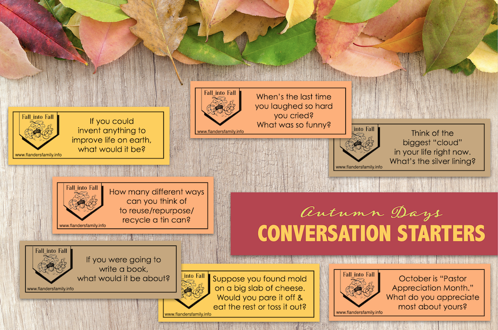Autumn Days Conversation Starters Flanders Family Homelife