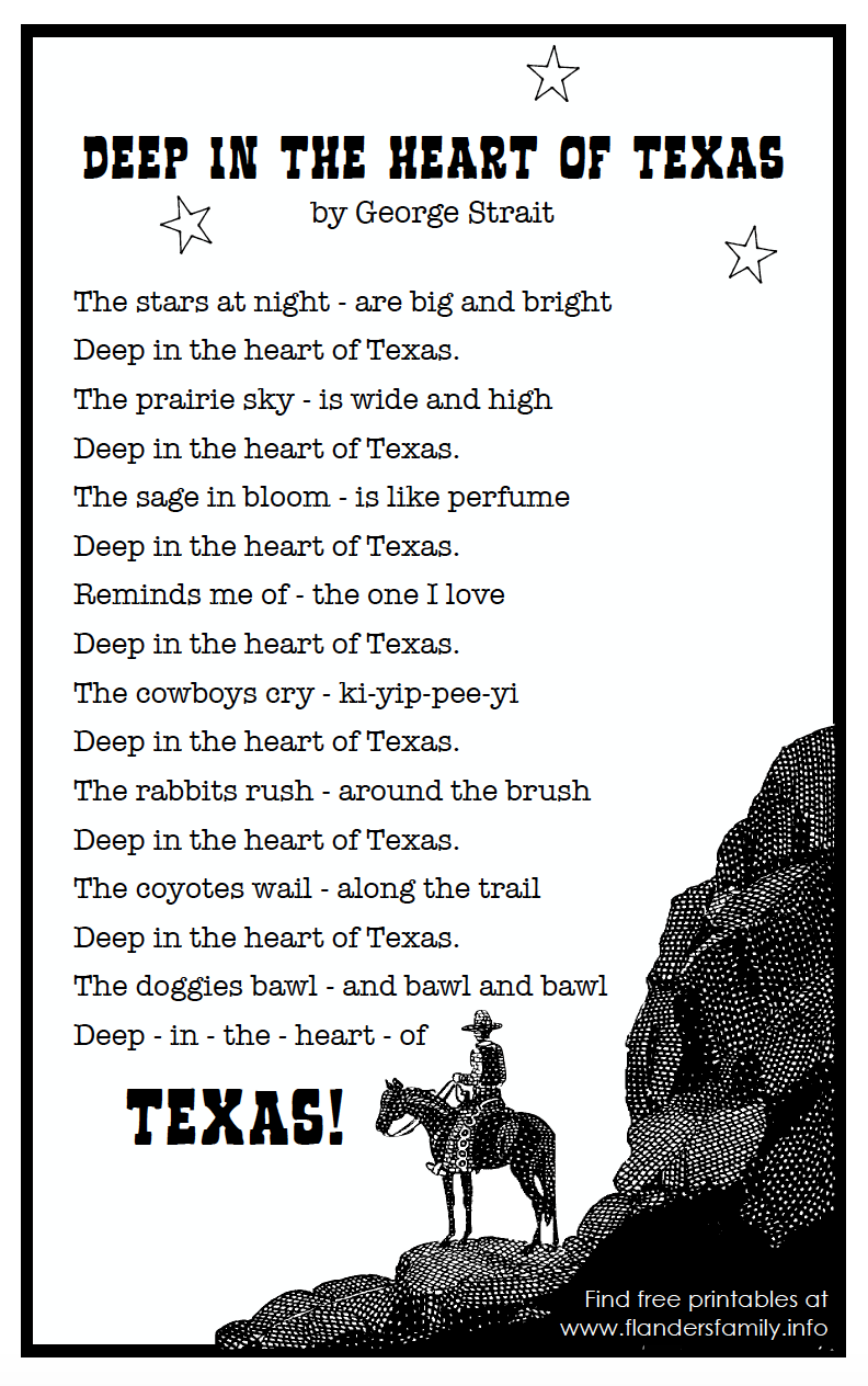 Gene Autry Deep In The Heart Of Texas Lyrics Deep in the Heart of Texas Song Lyrics - Flanders Family Home Life