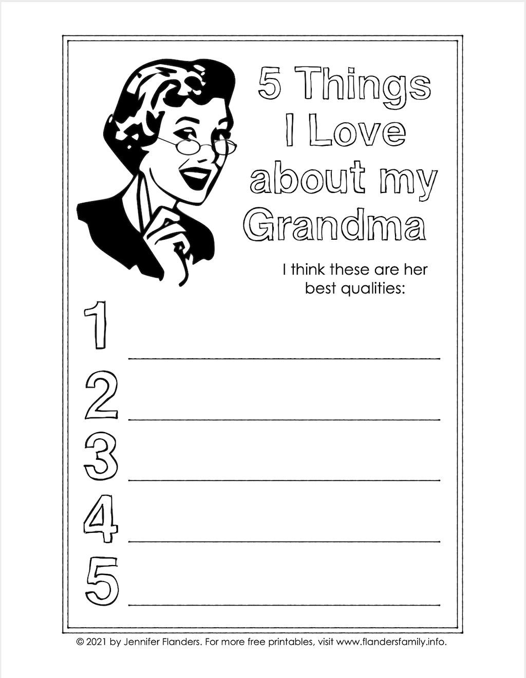 Grandparents Day Printables for Kids - Flanders Family Homelife
