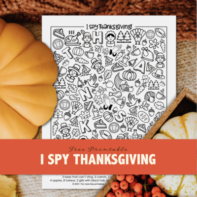 I SPY Thanksgiving Printable