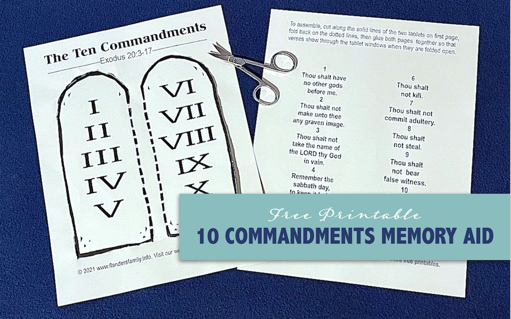 Ten Commandment Activity Page