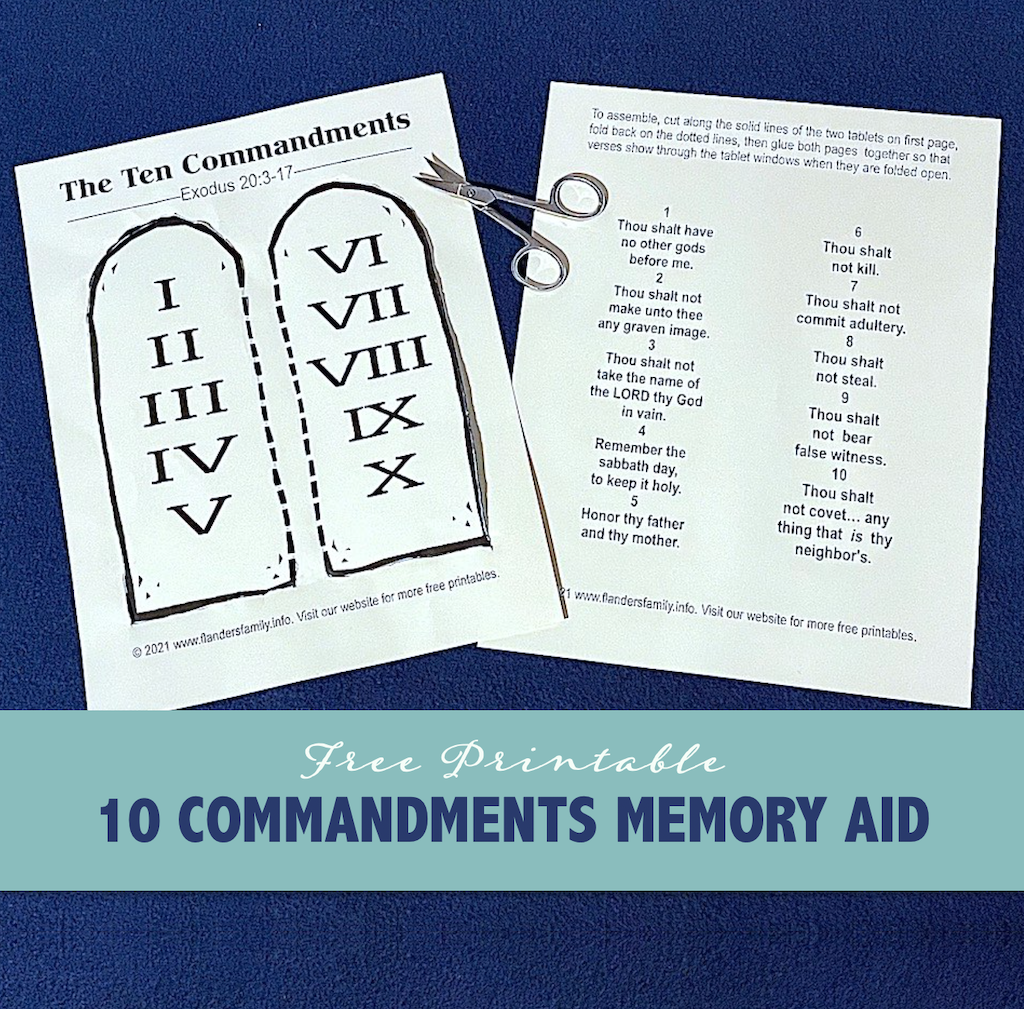 Ten Commandment Activity Page