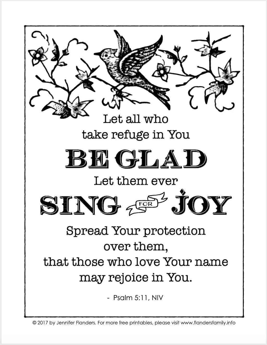 Be Glad Coloring Page