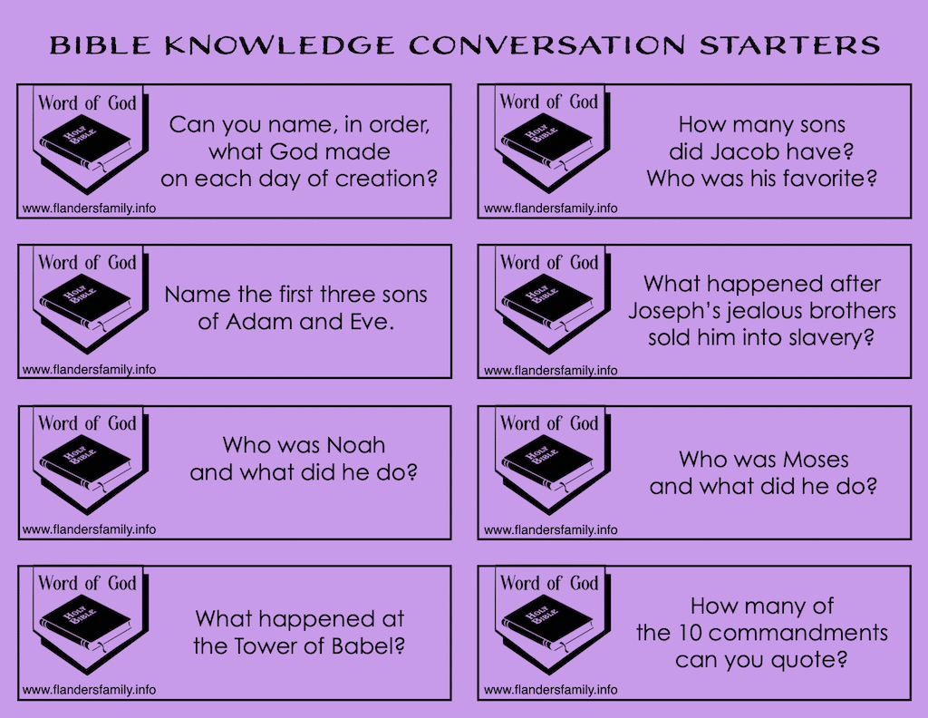 Bible Knowledge Conversation Starters 