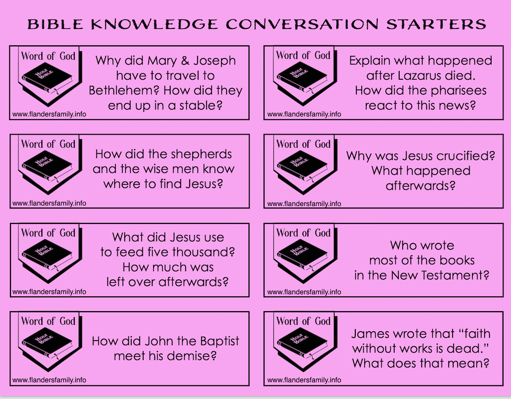 Bible Knowledge Conversation Starters 