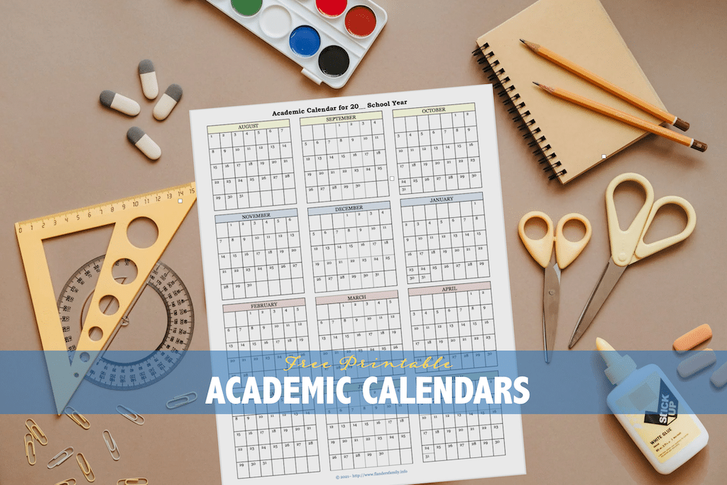 Free Printable Academic Calendars