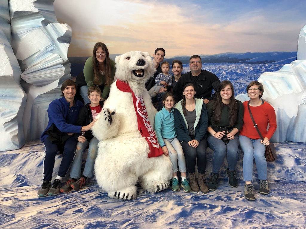 With Coca Cola Polar Bears 