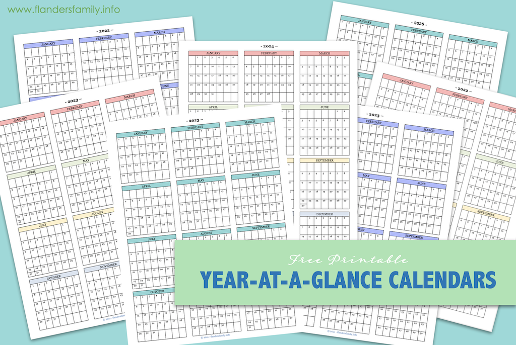 Year-at-a-Glance Calendars