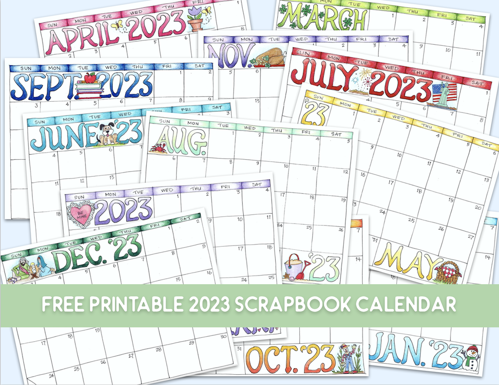 2023 Scrapbook Calendar
