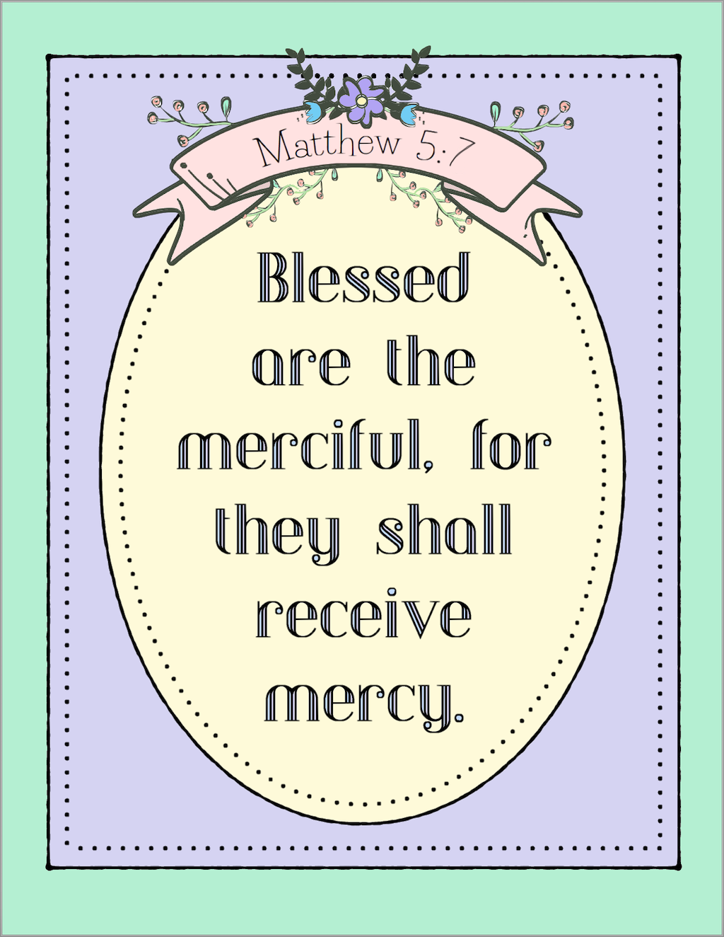 Blessed Are the Merciful Coloring Page - Flanders Family Home Life