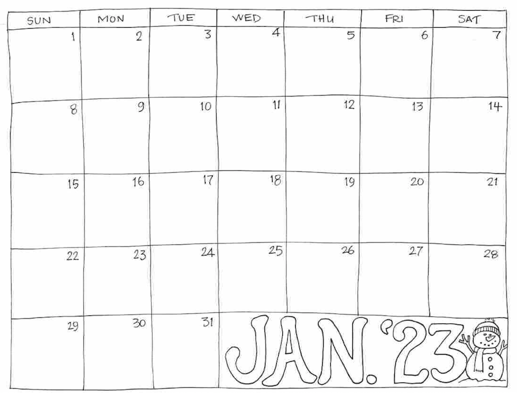 Color-Your-Own January