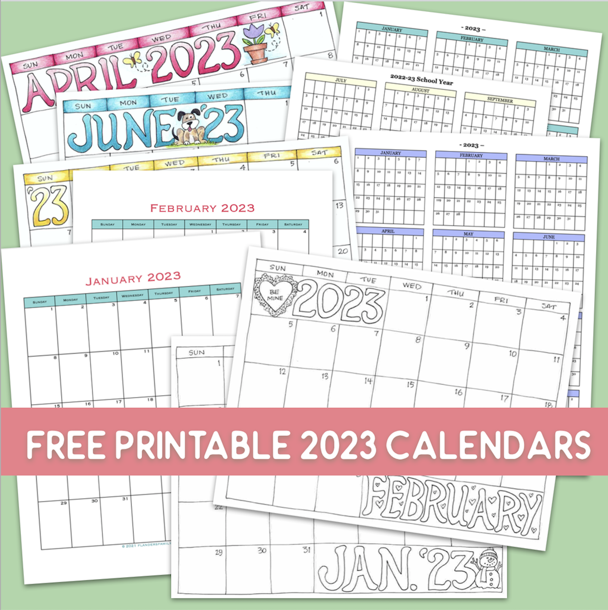 2023 calendars for advanced planning flanders family homelife