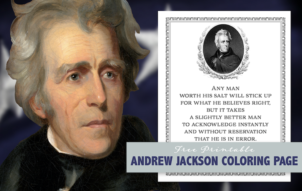 Worth His Salt Coloring Page - Andrew Jackson Coloring Page FB 