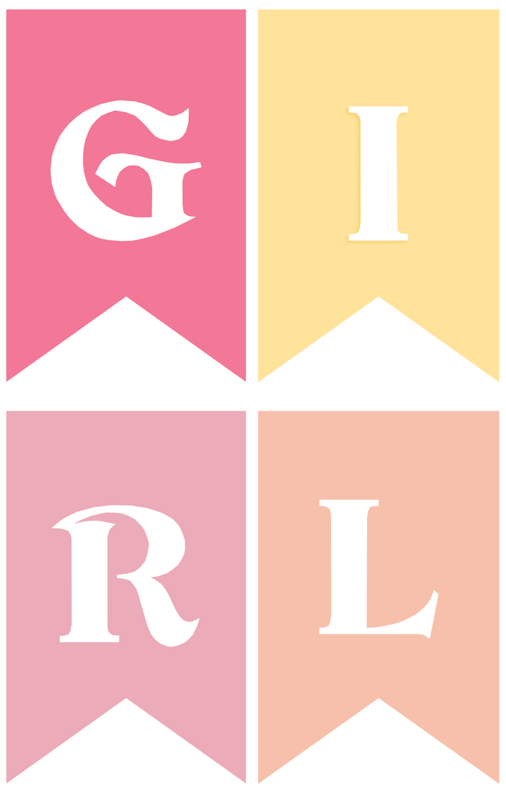 Baby Shower Pennant Banners (for Boy or Girl) - Flanders Family Homelife