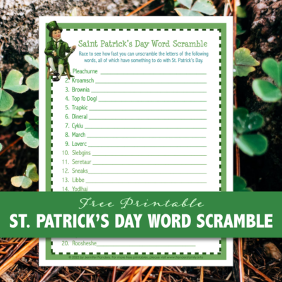 Saint Patrick’s Day Word Scramble