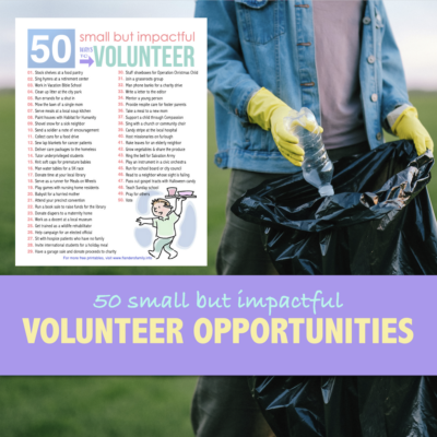50 Ways to Volunteer