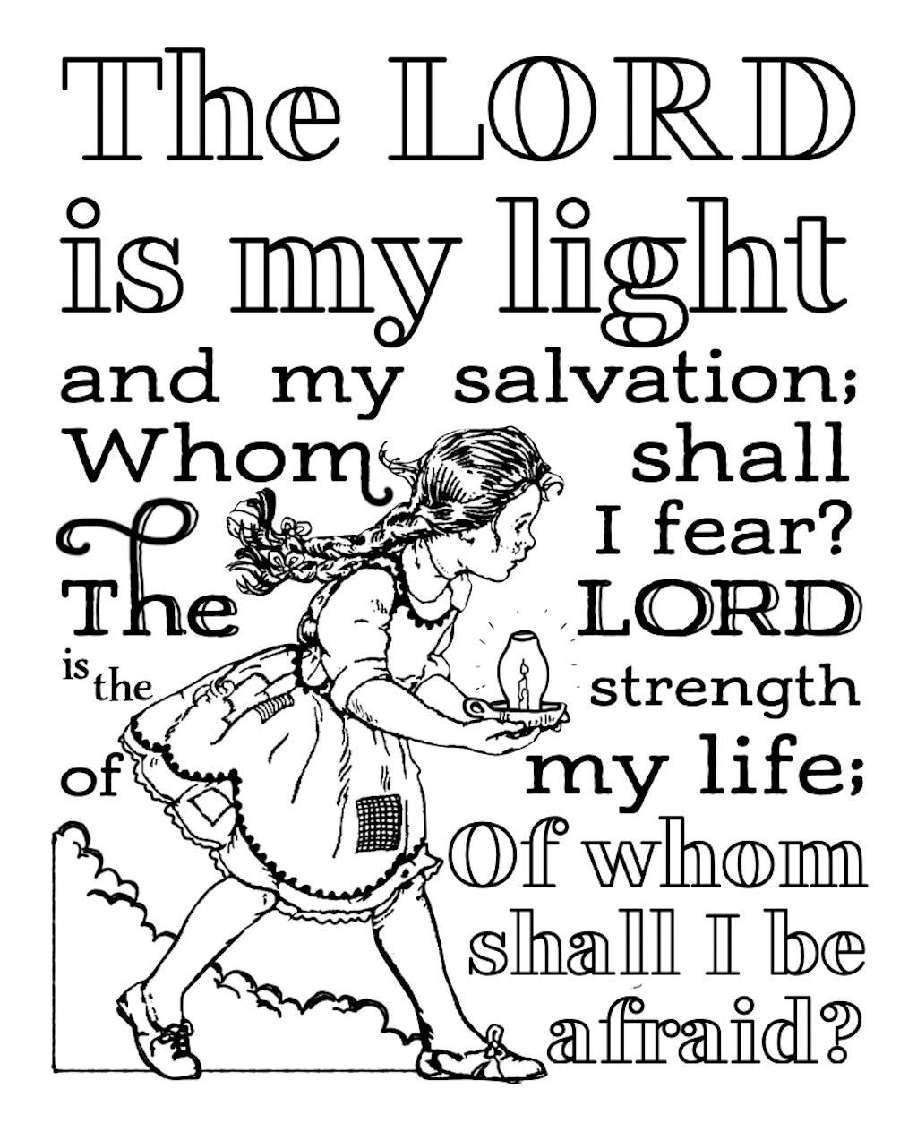 My Light and Salvation Coloring Page - Flanders Family Home Life