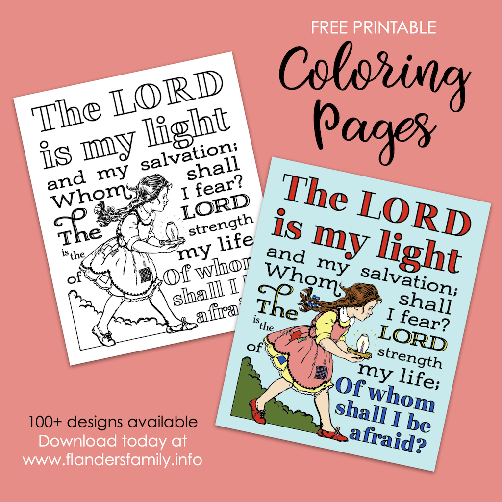 My Light and Salvation Coloring Page - Flanders Family Home Life