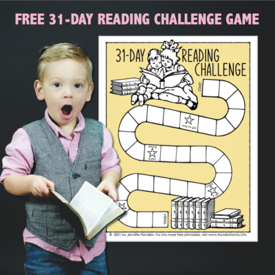 31-Day Reading Challenge Game for Kids