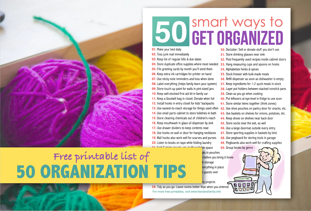 50 Ways to Get Organized