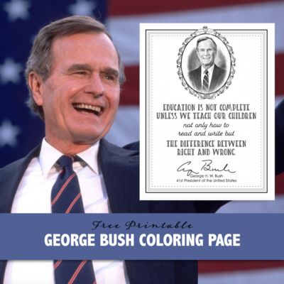 George Bush Quote Coloring Page