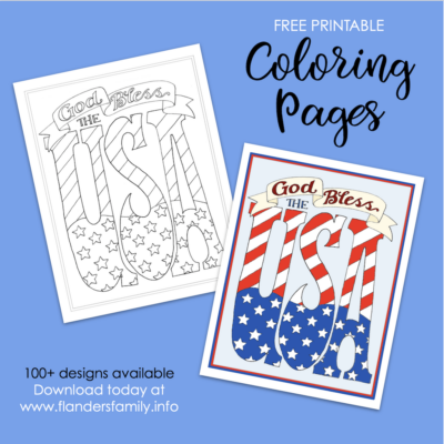 God Bless the USA Coloring Page