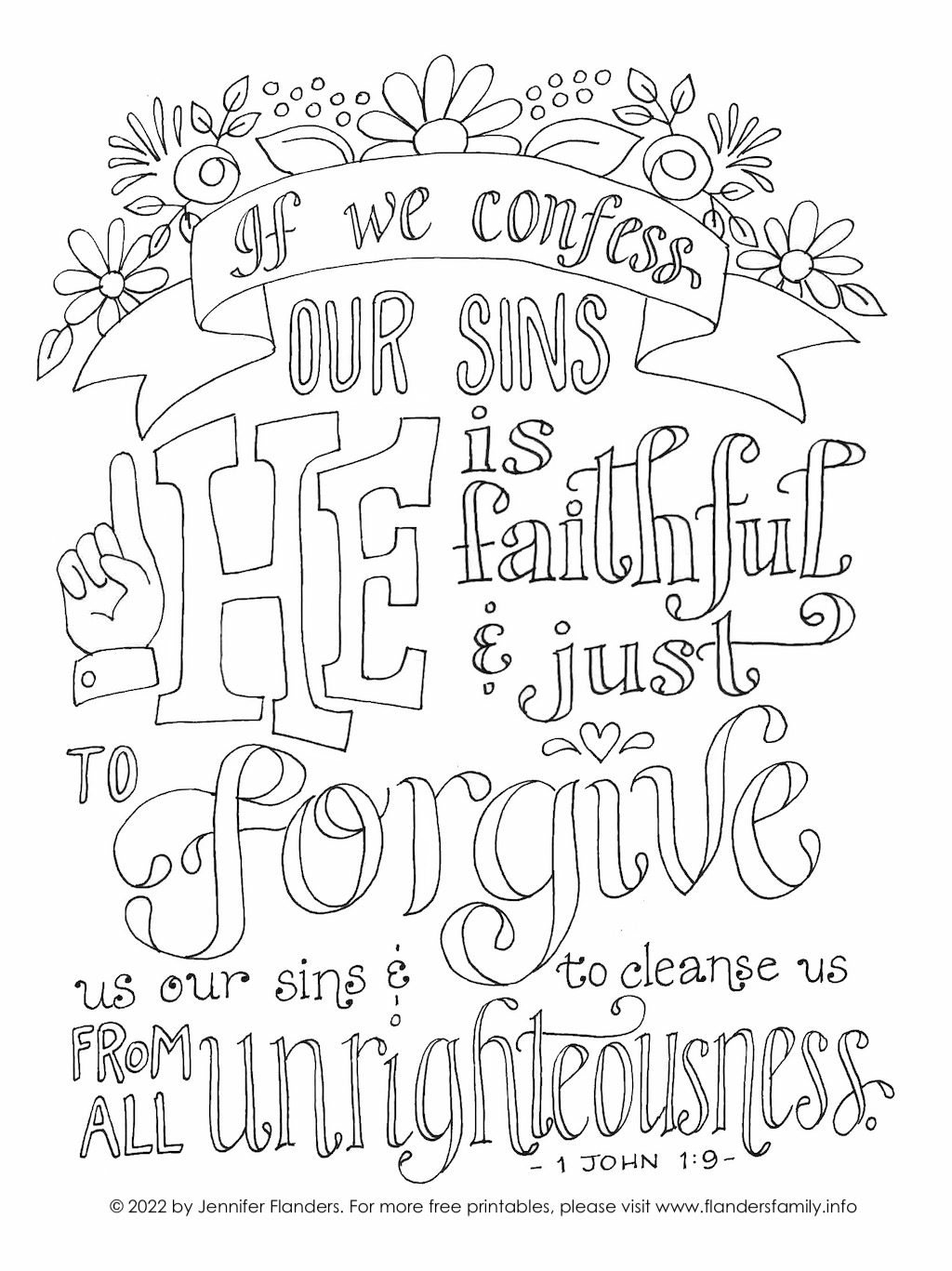 He Will Forgive Coloring Page