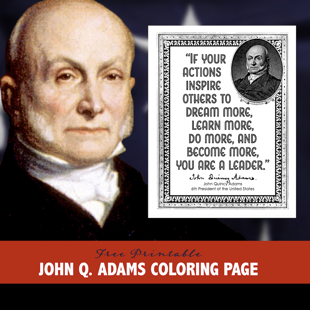 John Quincy Adams Coloring Page