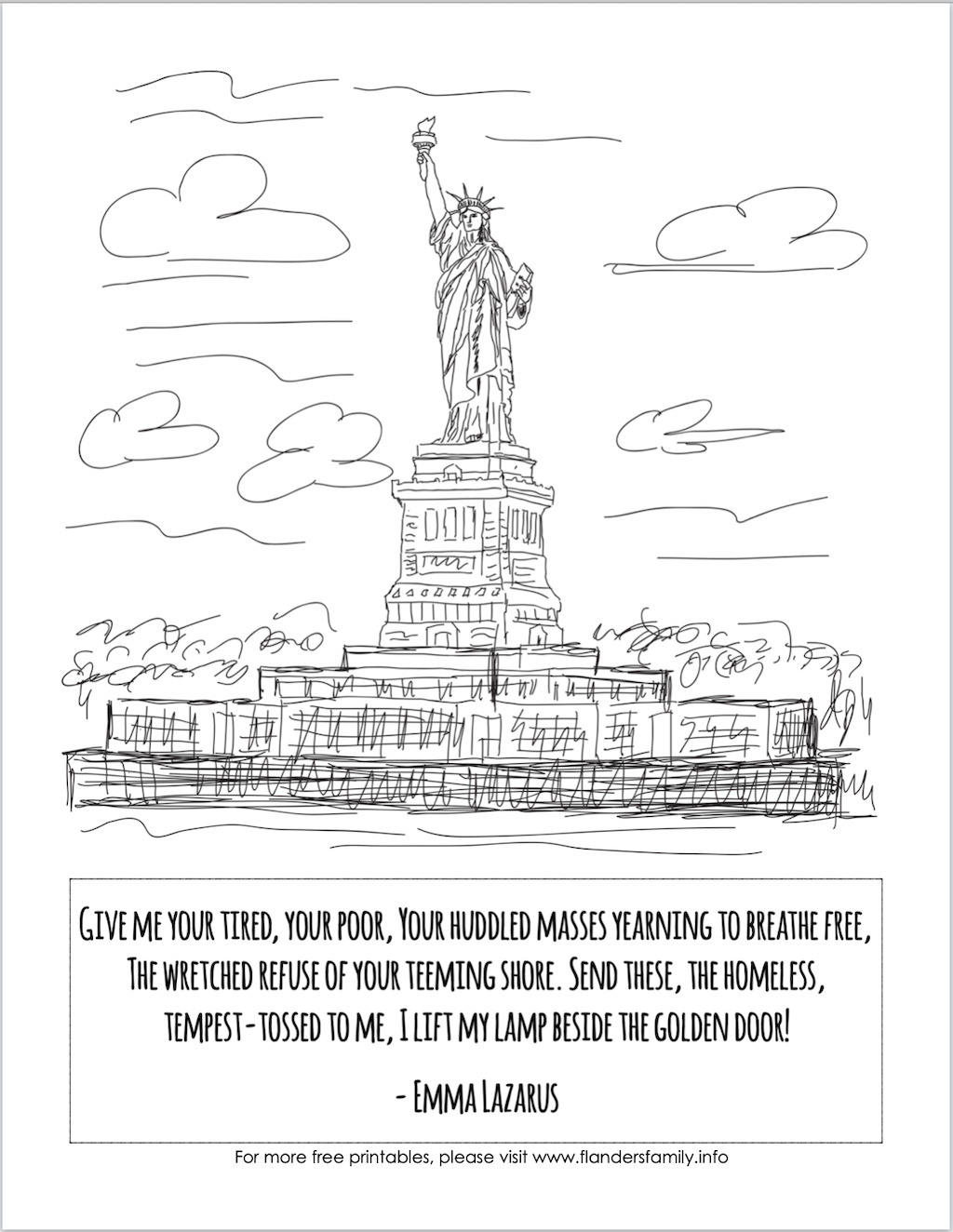 Statue of Liberty Coloring Page