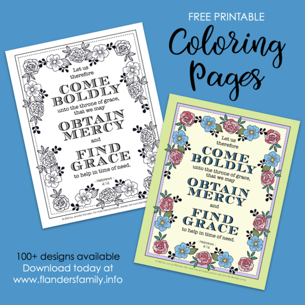 Finding Grace Coloring Page - Flanders Family Home Life