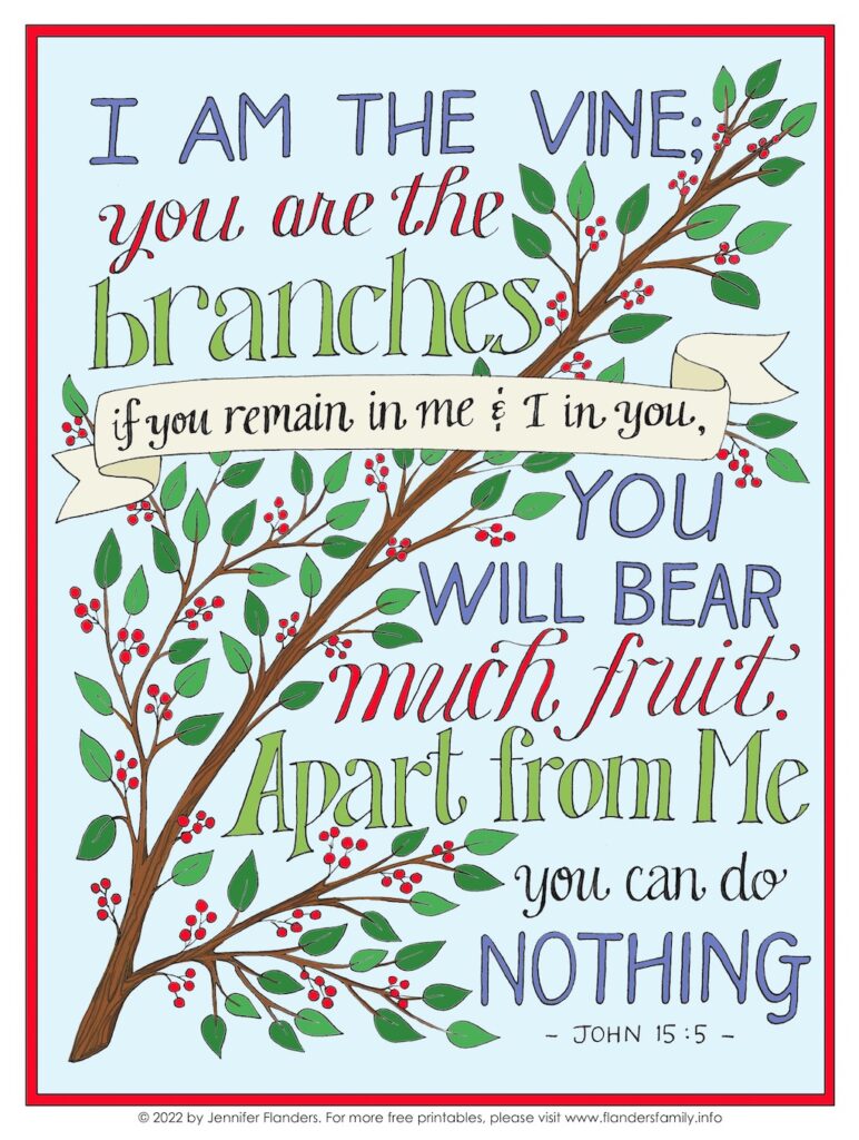 Vine and Branches Coloring Page - Flanders Family Home Life