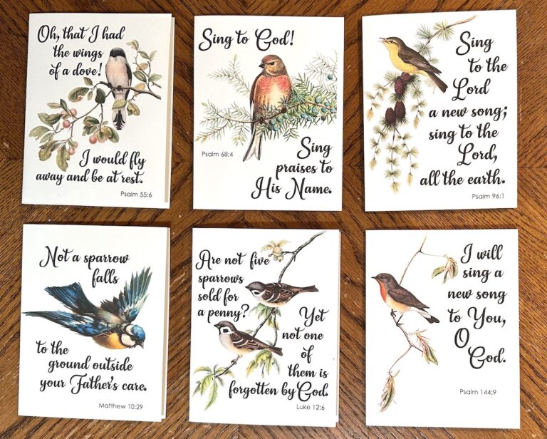 Free Bird Verse Note Cards - Flanders Family Home Life
